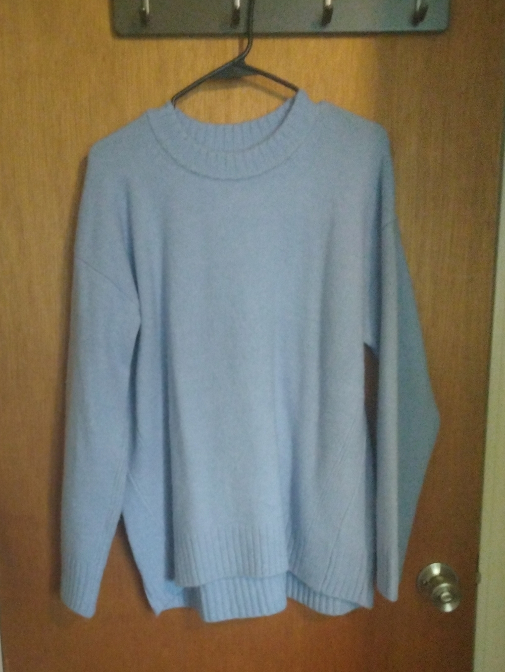 Thrifted Chunky Light Blue Crewneck Sweater